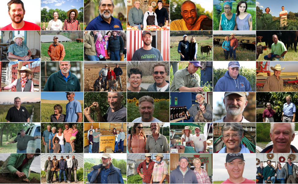 Some of the 45 farmers and ranchers who share their stories in Resilient Agriculture: Cultivating Food Systems for a Changing Climate, 2nd Edition and a companion website, RealWorldResilience.org.