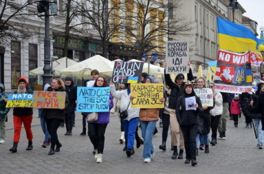 Russian invasion of Ukraine protest march