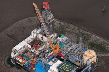 North Sea oil well