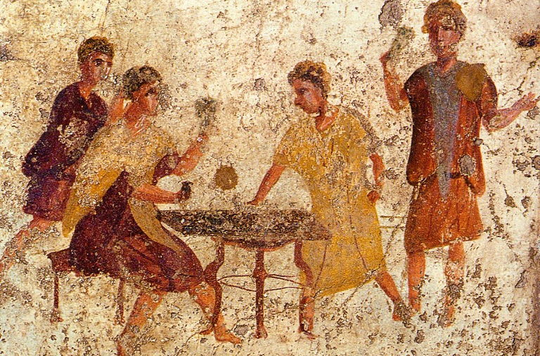 Dice players in Pompeii