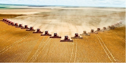 soya harvesting in Brazil