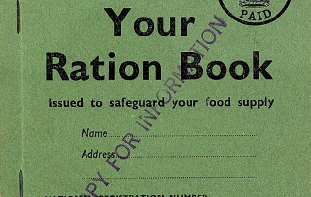 UK child's ration book in WW2