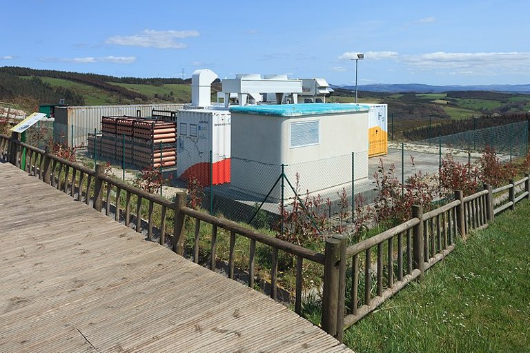 Power plant for hydrogen generation. Experimental wind farm of Sotavento. Galicia (Spain).