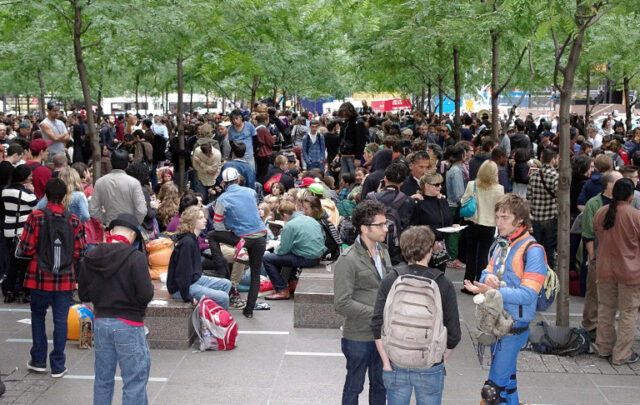 Occupy Wall Street in Zuccotti Park.