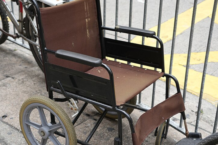 Wheelchair on street