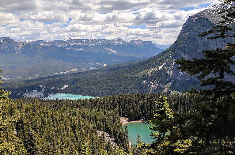 Lake Louise and Lake Mirror in Banff National Park
