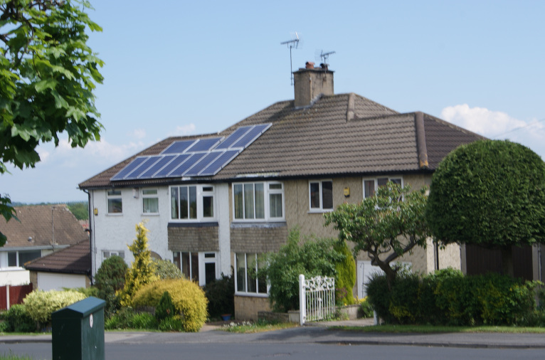solar panels on Yorkshire home