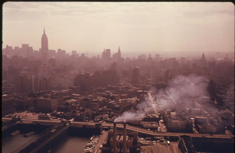 New York City in smog