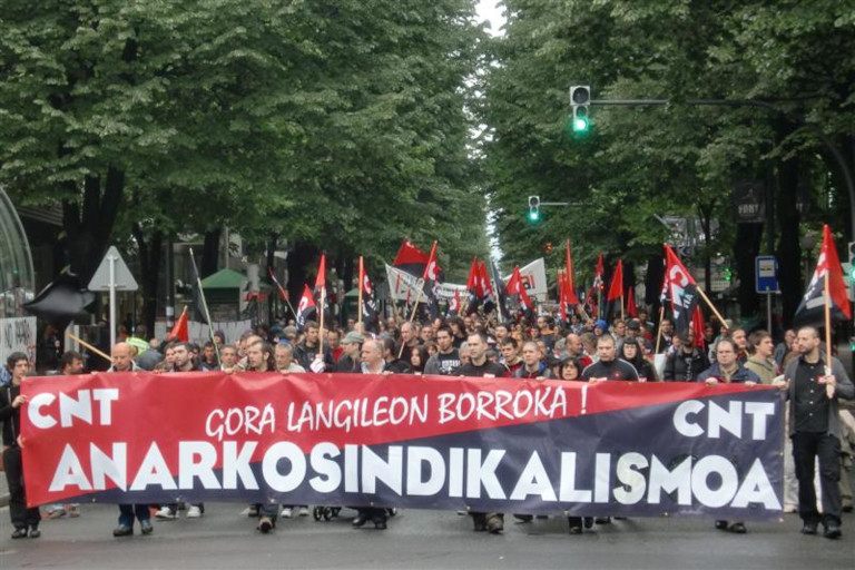 Anarchist demo in Bilbao