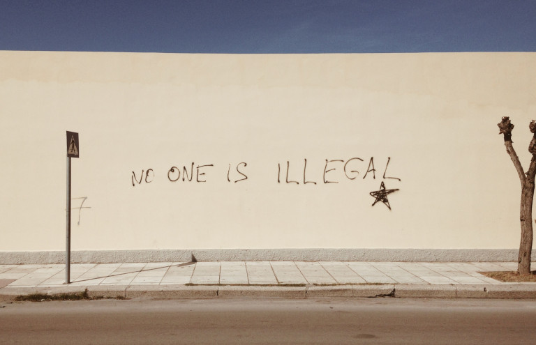 No one is illegal graffiti