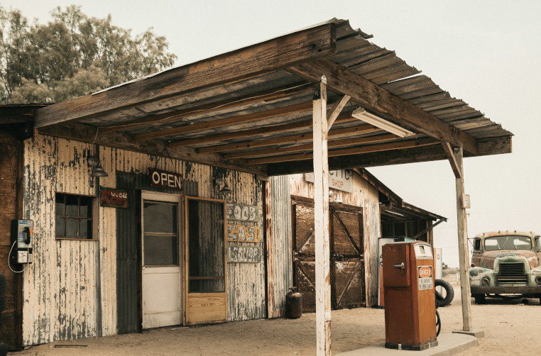 old gas station