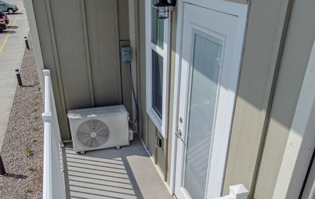 heat pump on balcomy