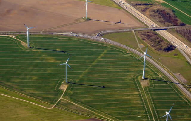 Wind farm in Lindenberg, Germany