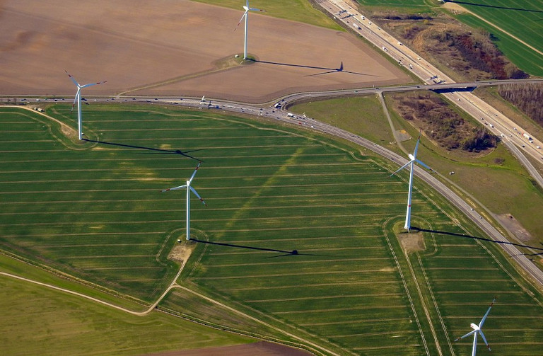 Wind farm in Lindenberg, Germany