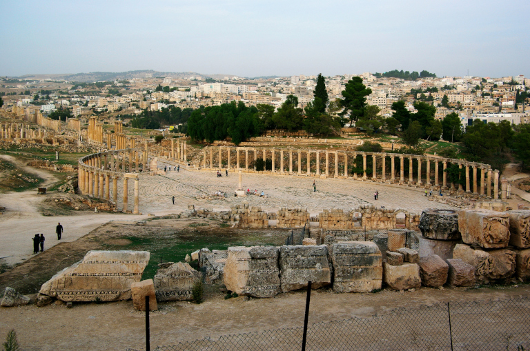 Forum of Gerasa with trader stalls