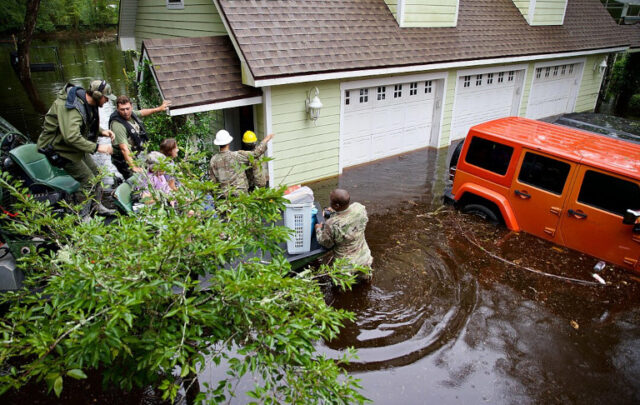 emergency rescue after Hurrican Debby
