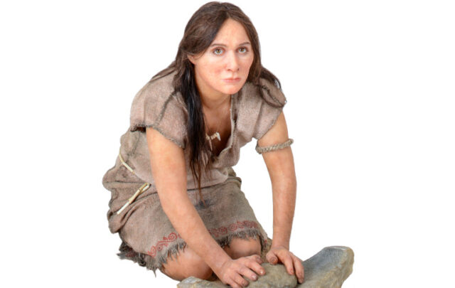 Neolitihic farming woman reconstruction.