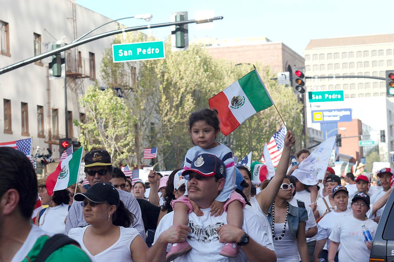 Mexican immigrants march for more rights