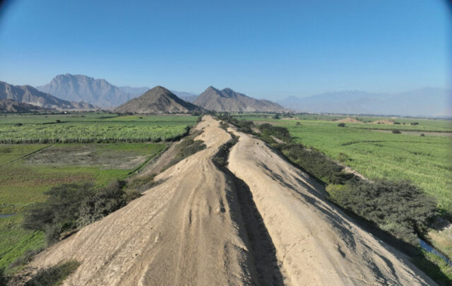 Ancient irrigation canal in Peru