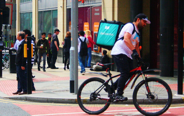 Deliveroo cyclist