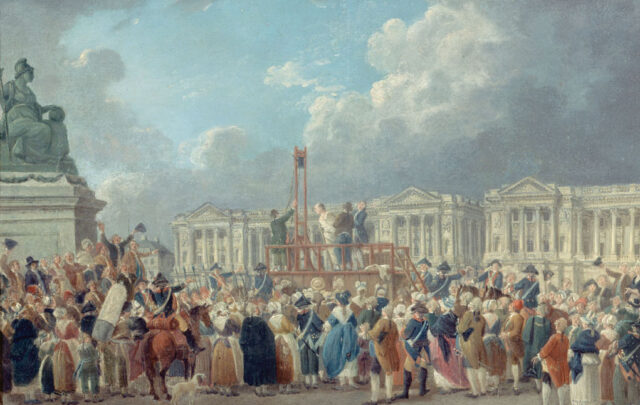 Pierre-Antoine Demachy (1723-1807). "Exécution capitale, place de la Révolution".