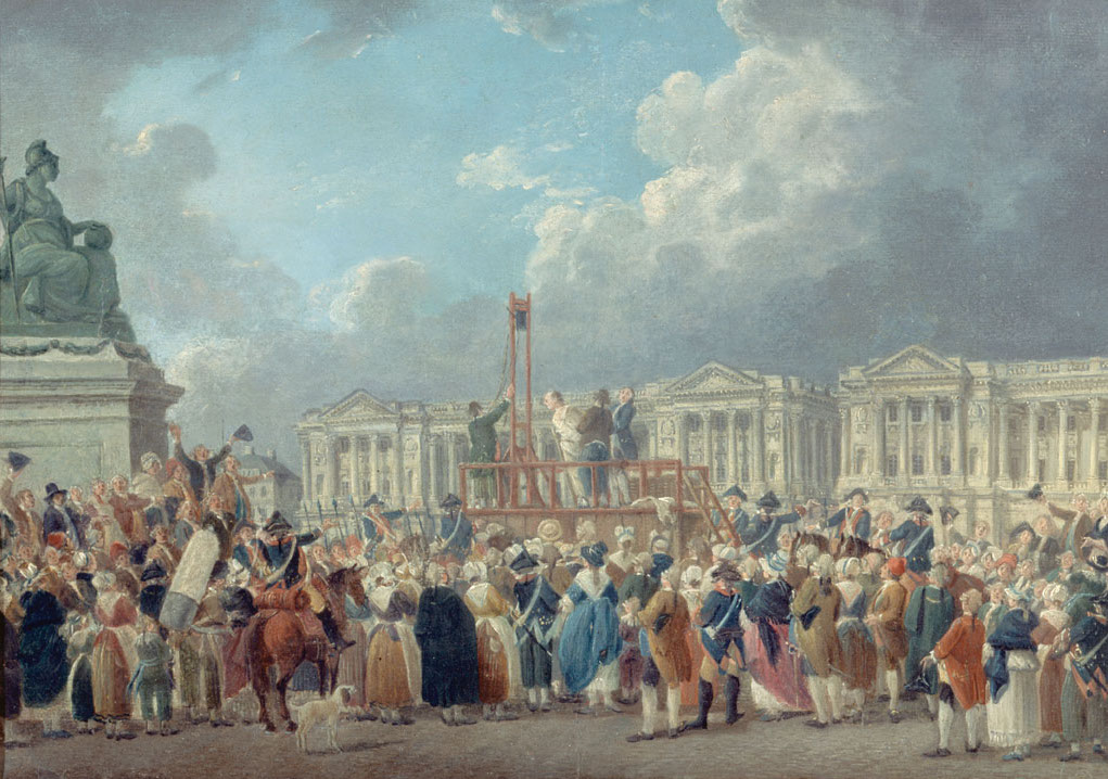 Pierre-Antoine Demachy (1723-1807). "Exécution capitale, place de la Révolution".