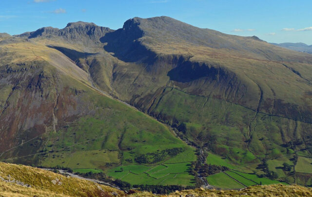 Field enclosure boundaries on the Scafell massif.