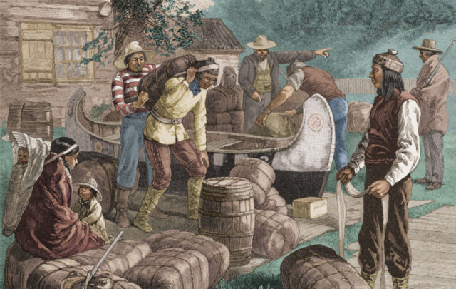 An early Hudson Bay Company trading post.