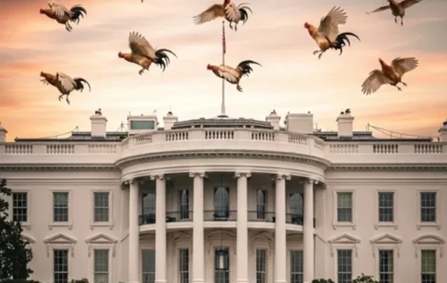 chickens over the White House