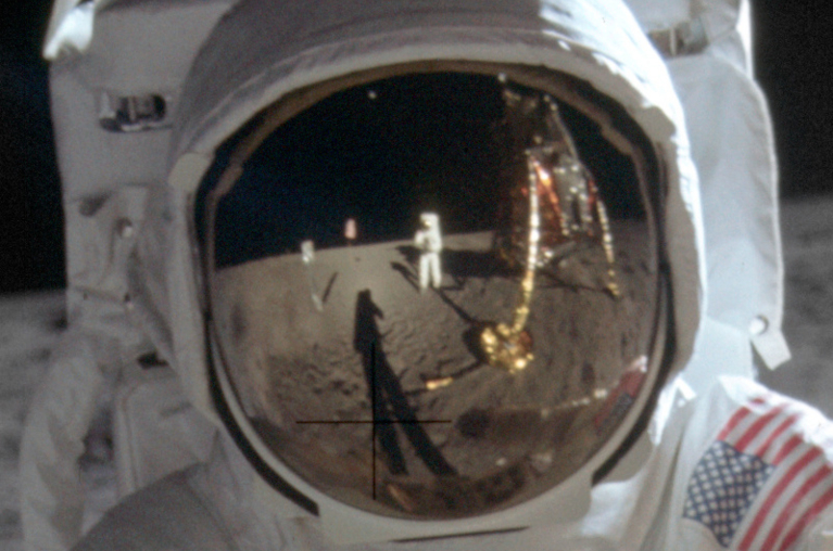 A reflected window on space camp.