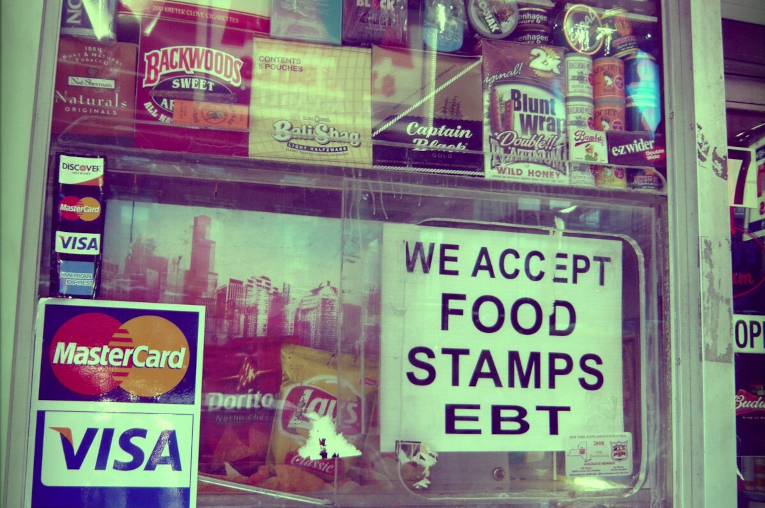 Brooklyn Deli with We Accept Food Stamps sign