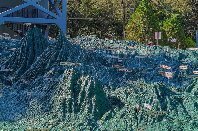 relief map of Guatemala