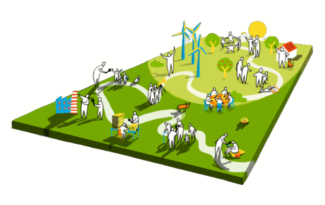 Wellbeing economy illustration