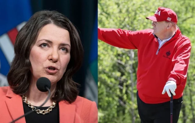 Danielle Smith and Donald Trump