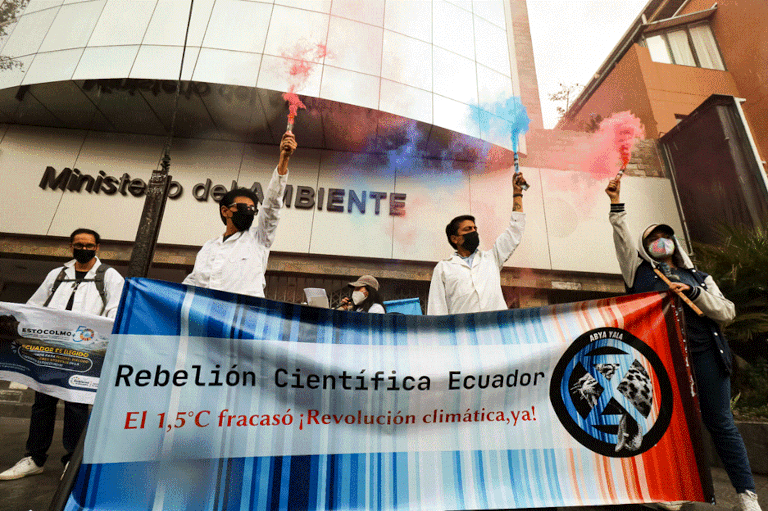 Scientist Rebellion protest in Ecuador