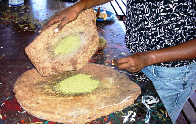 Australian aboriginal grain grinding