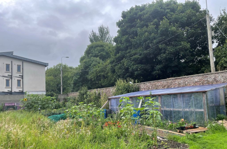 walled garden and greenhouse