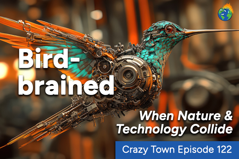 Mechanical bird sculpture