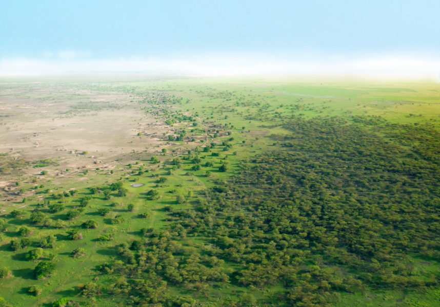 Aerial view of the Great Green Wall. Credit: United Nations Convention to Combat Desertification