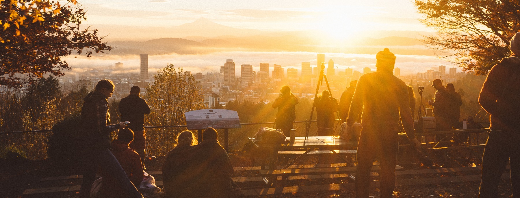 Sunrise over Portland, Oregon. 